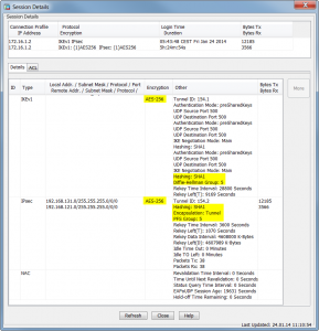 S2S PA-ASA - ASA 07 VPN Session Details