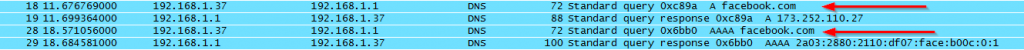 Split Wireshark without 8.8.8.8 ping and ping -6