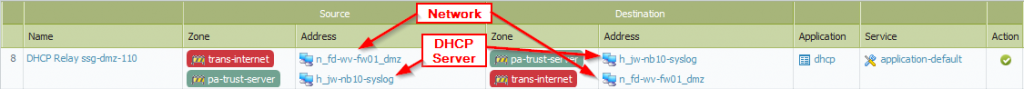 DHCP Palo Alto Rule