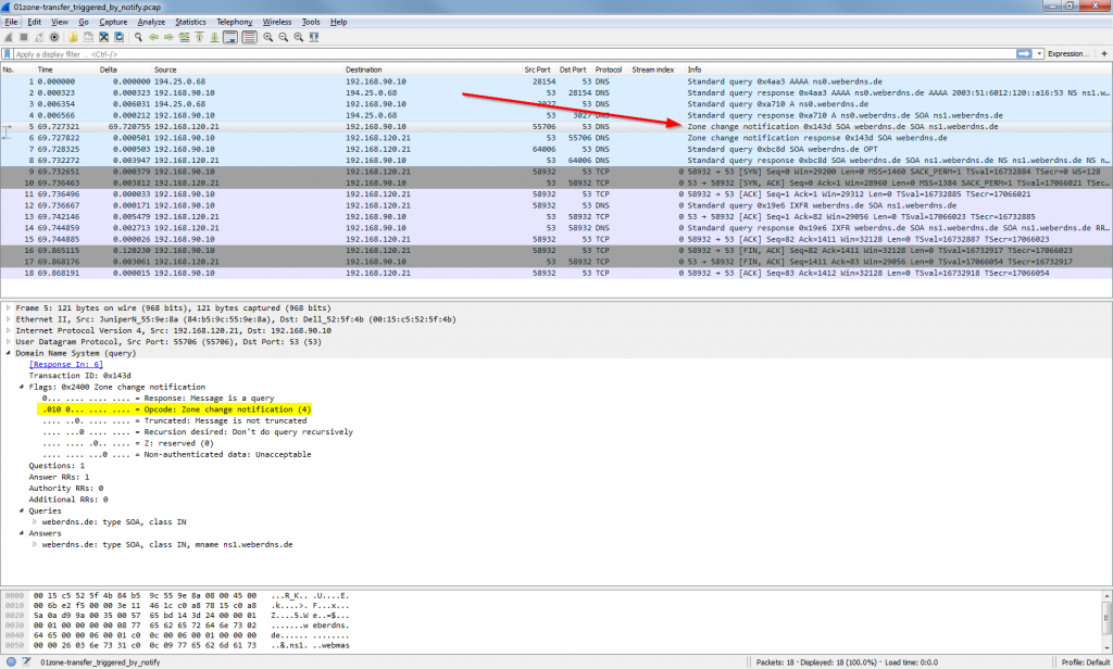 Wireshark 01 zone change notification | Weberblog.net