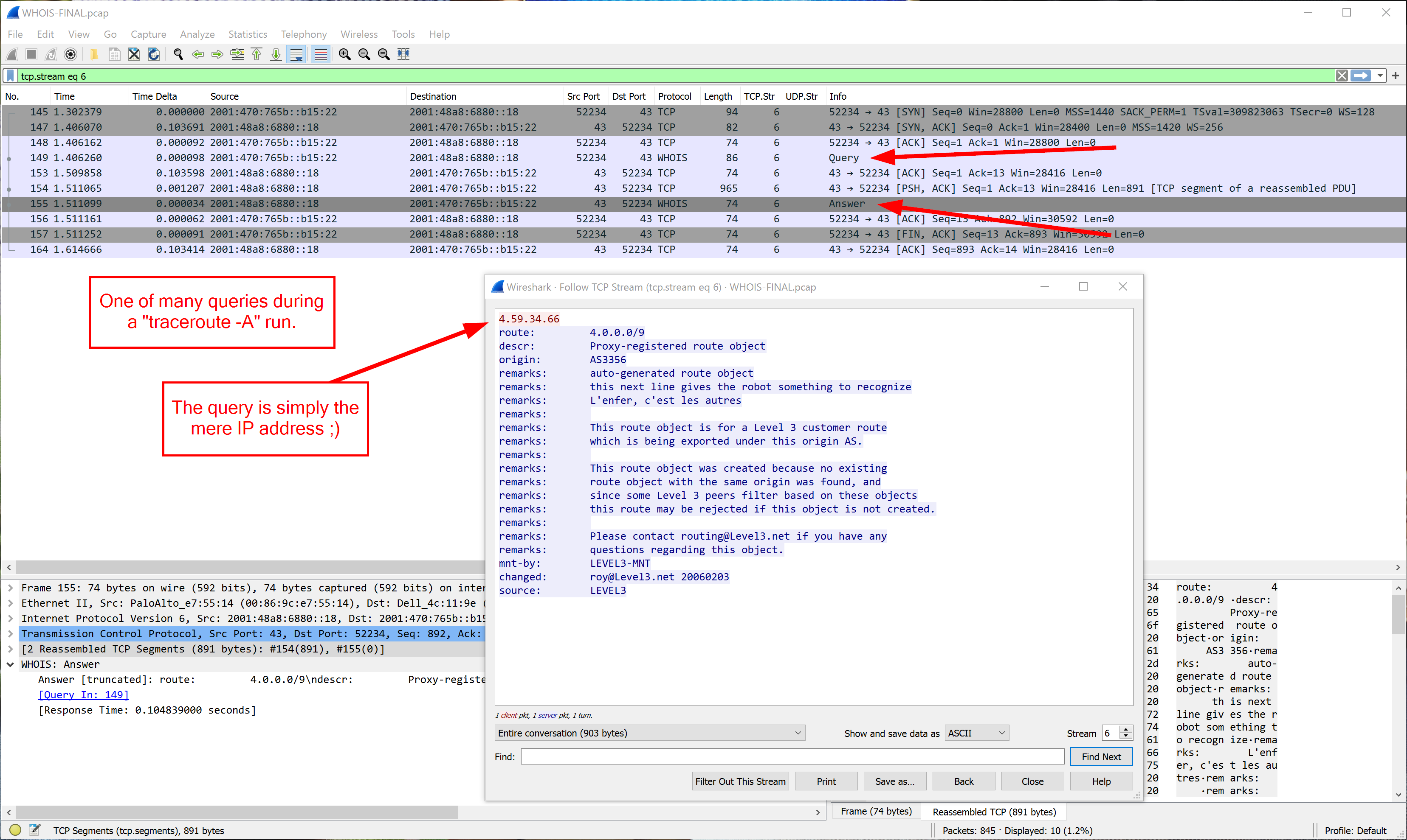 Who is WHOIS Wireshark 02 Display Filter whois