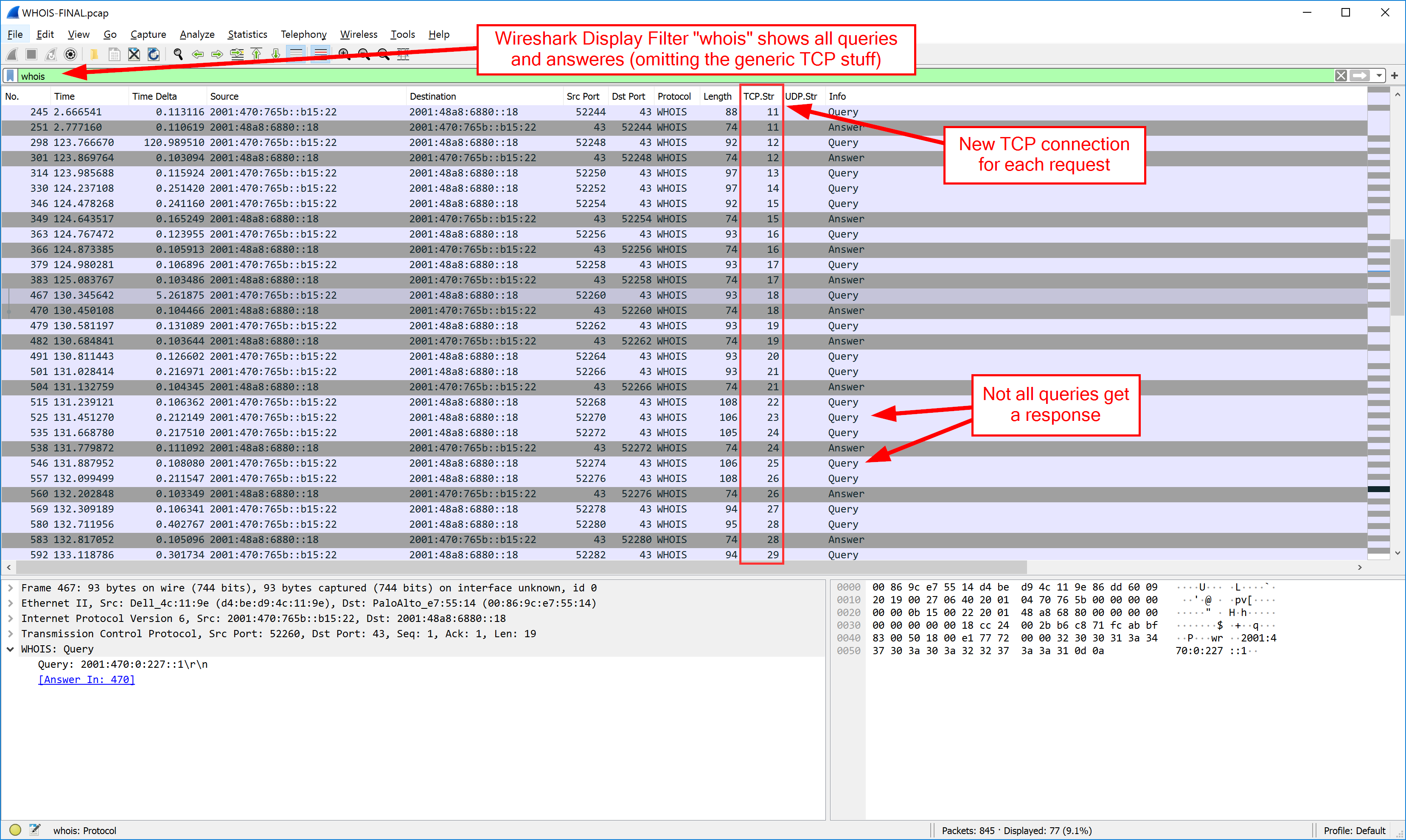 Who is WHOIS Wireshark 02 Display Filter whois