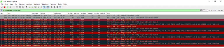 many tcp retransmission wireshark